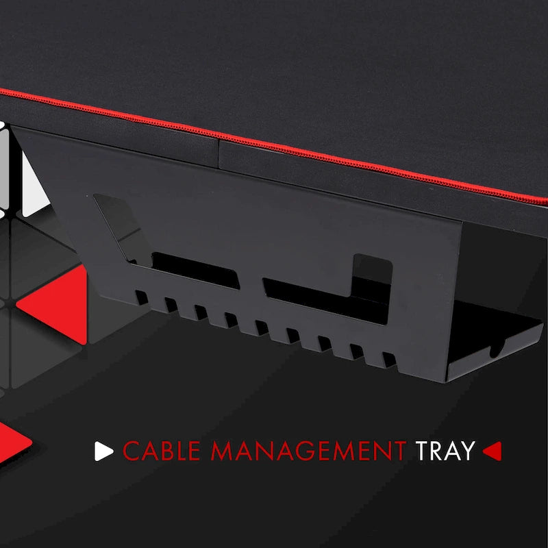 Devan Contemporary Black 65-inch Metal Computer and Gaming Desk by Furniture of America