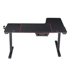 Devan Contemporary Black 65-inch Metal Computer and Gaming Desk by Furniture of America