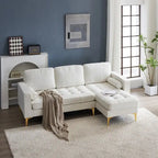 3-Seater Golden Tripod Legs Indoor Modular Sofa