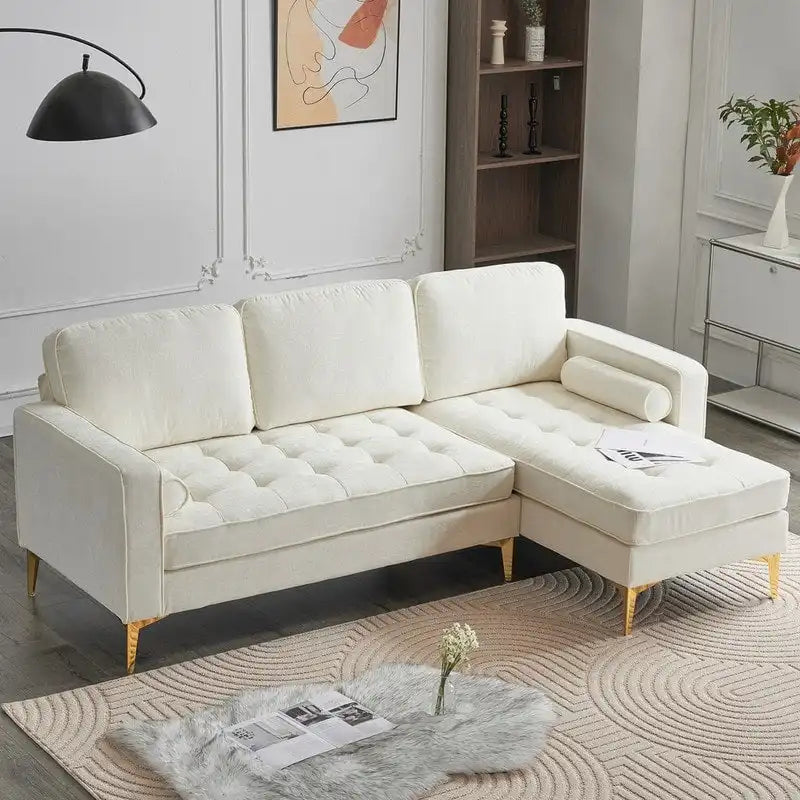 3-Seater Golden Tripod Legs Indoor Modular Sofa