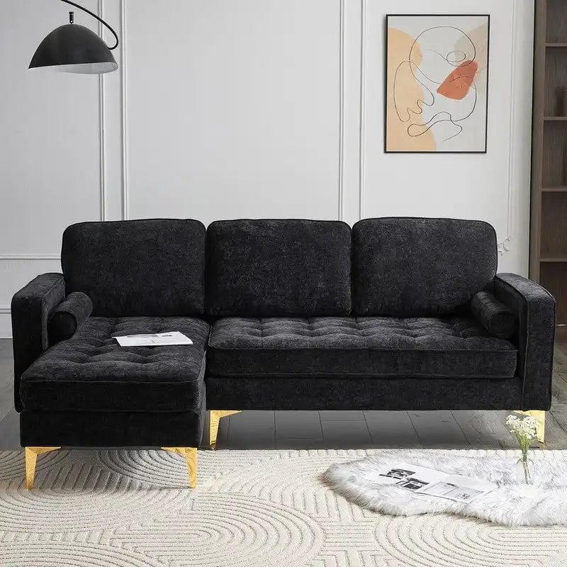 3-Seater Golden Tripod Legs Indoor Modular Sofa