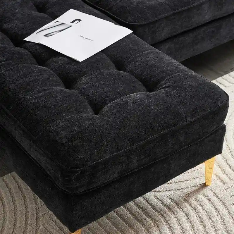 3-Seater Golden Tripod Legs Indoor Modular Sofa