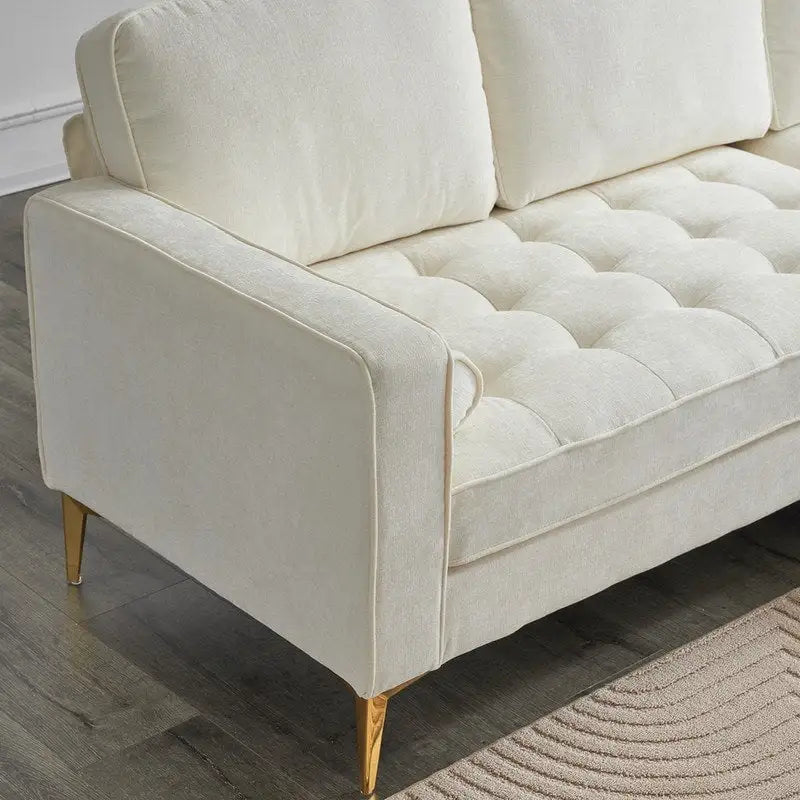 3-Seater Golden Tripod Legs Indoor Modular Sofa