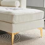 3-Seater Golden Tripod Legs Indoor Modular Sofa