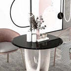 Inch Round Tempered Glass Table Top black Glass Thick Beveled Polished Edge