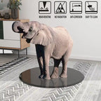 Inch Round Tempered Glass Table Top black Glass Thick Beveled Polished Edge