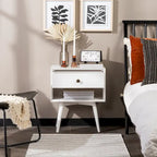 Middlebrook Mid-Century Solid Wood 1-Drawer, 1 Shelf Nightstand