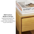 Middlebrook Mid-Century Solid Wood 1-Drawer, 1 Shelf Nightstand