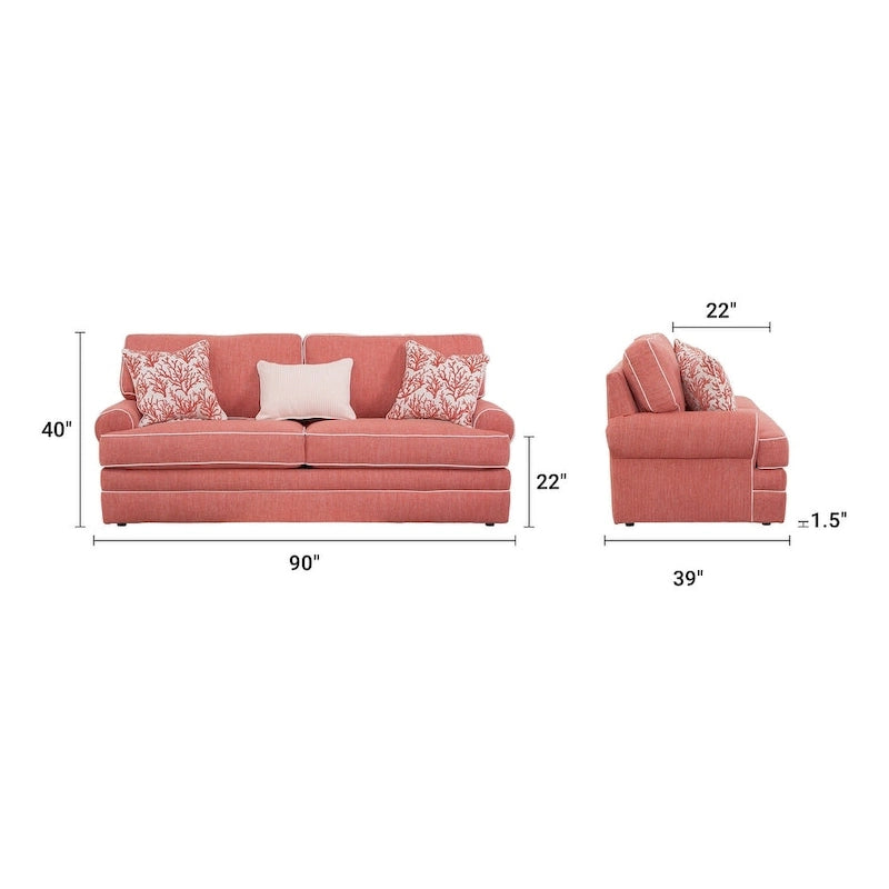 American Furniture Classics Coral Springs Sofa with Three Matching Pillows