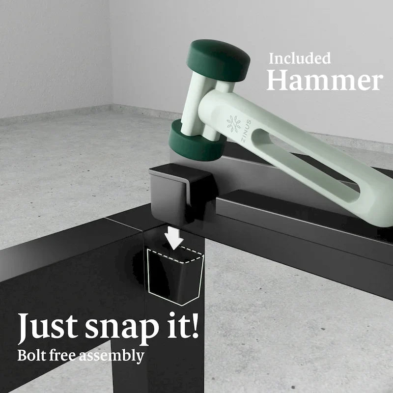 Priage by ZINUS 18-inch High Black Metal Platform Bed Frame