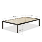 Priage by ZINUS 18-inch High Black Metal Platform Bed Frame
