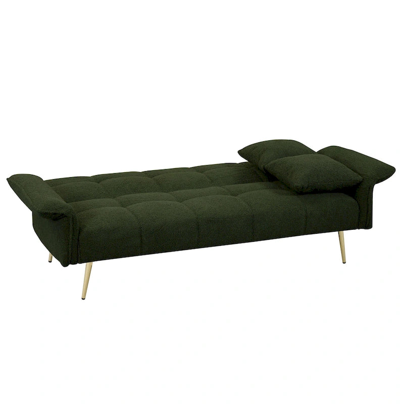 Convertible Double Sofa Bed with Folding Armrests - 31.10 x 70.00 x 31.49