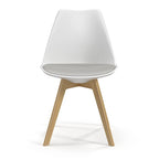 Celine Side Chairs with Natural Legs (Set of 2)