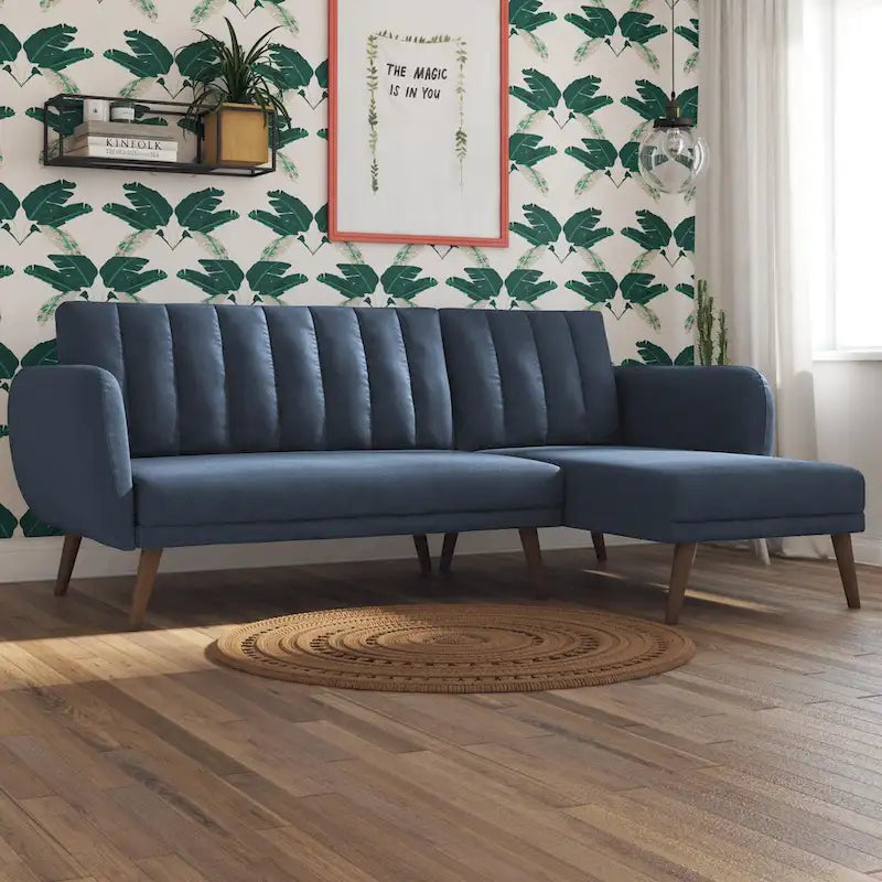 The Novogratz Brittany Sectional Futon Sofa
