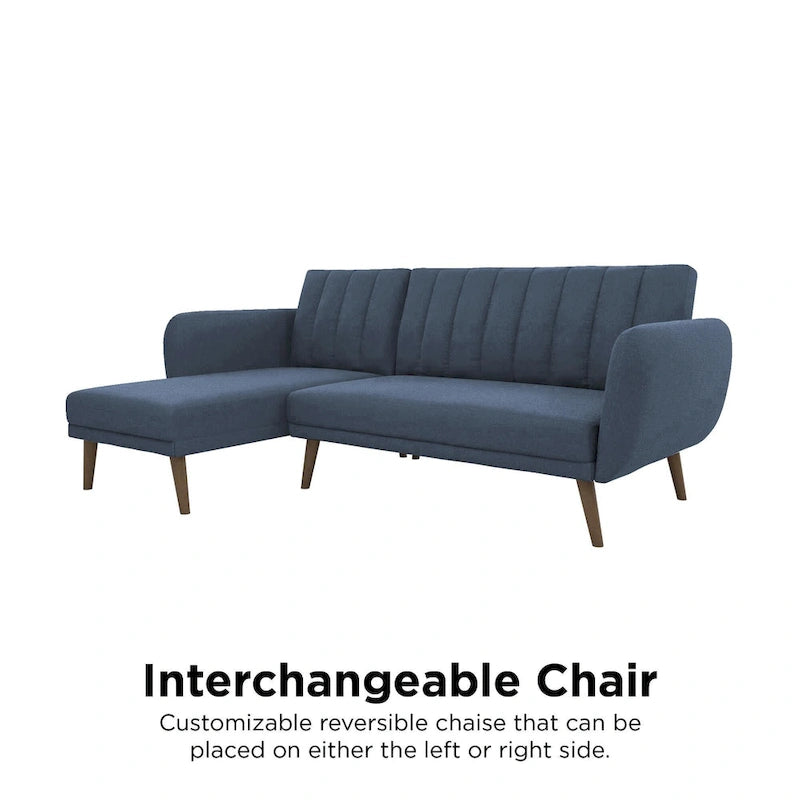 The Novogratz Brittany Sectional Futon Sofa