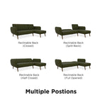 The Novogratz Brittany Sectional Futon Sofa