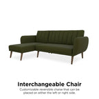 The Novogratz Brittany Sectional Futon Sofa