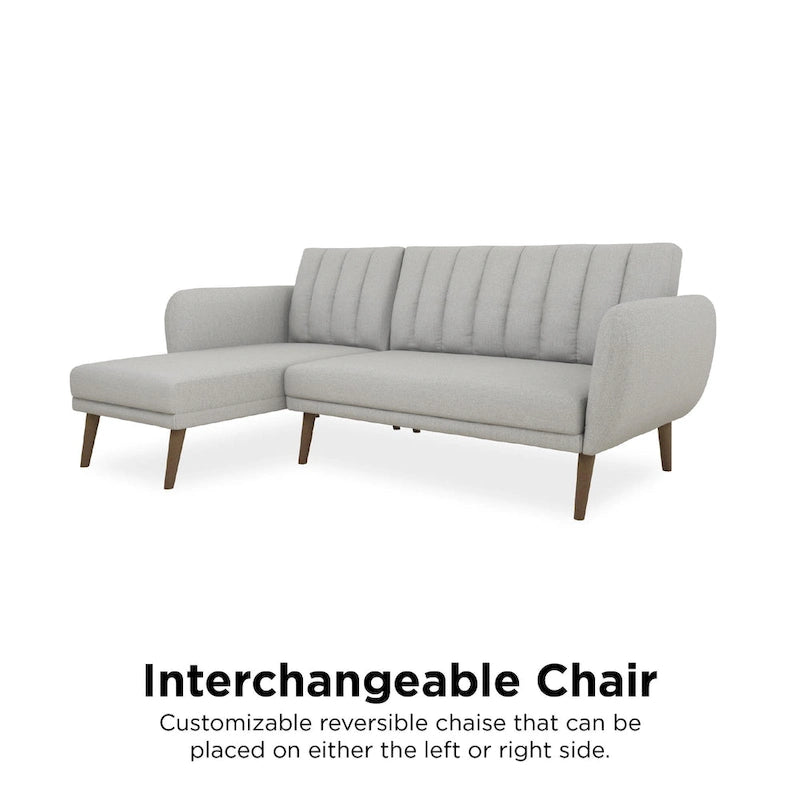 The Novogratz Brittany Sectional Futon Sofa