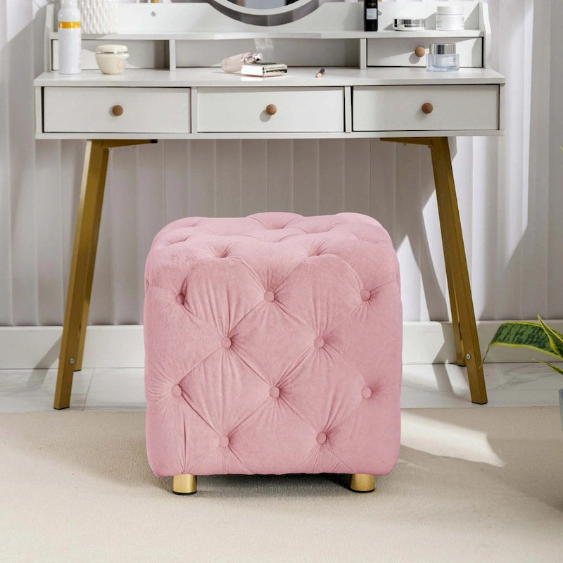 Soft Foot Stool,Dressing Makeup Chair,Upholstered Ottoman