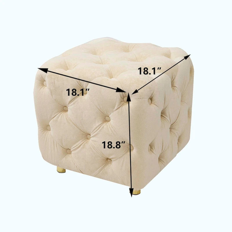 Soft Foot Stool,Dressing Makeup Chair,Upholstered Ottoman