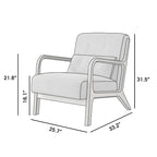 Corvus Zelda Lounge Accent Chair with Arms