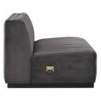 Conjure Channel Tufted Performance Velvet Armless Chair