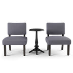 Kyer Transitional Grey Wood 3-piece Table with Chair Set by Furniture of America