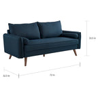 Carson Carrington Hedeby Upholstered Fabric Sofa - 32.5 L x 72 W x 33.5 H