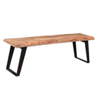 Handmade 50  Sheesham Wood Live Edge Bench (India) - 50  x 16  x 18 