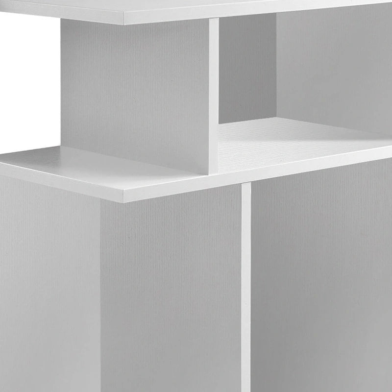 HomeRoots 24  White Wood End Table With Six Open Shelves - 11.75