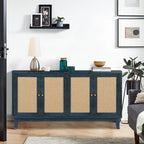 Accent Storage Cabinet With 4 Rattan Doors
