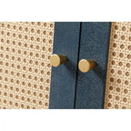 Accent Storage Cabinet With 4 Rattan Doors