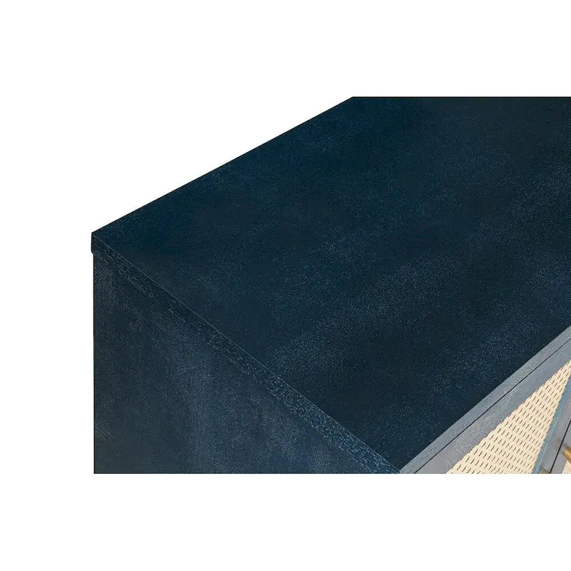 Accent Storage Cabinet With 4 Rattan Doors