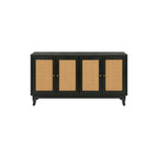 Accent Storage Cabinet With 4 Rattan Doors