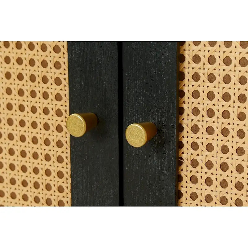 Accent Storage Cabinet With 4 Rattan Doors