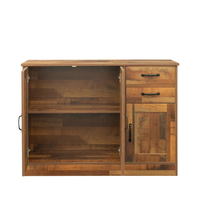 Modern Wood Buffet Sideboard with 2 doors&1 Storage and 2drawers -Entryway Serving Storage Cabinet Doors-Dining Room Console