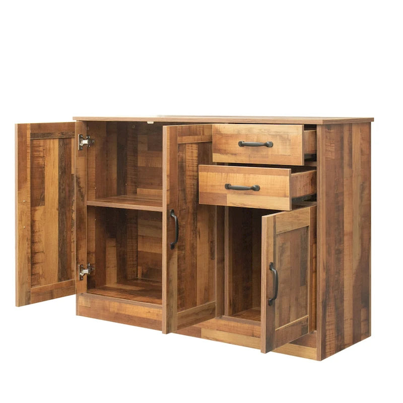 Modern Wood Buffet Sideboard with 2 doors&1 Storage and 2drawers -Entryway Serving Storage Cabinet Doors-Dining Room Console