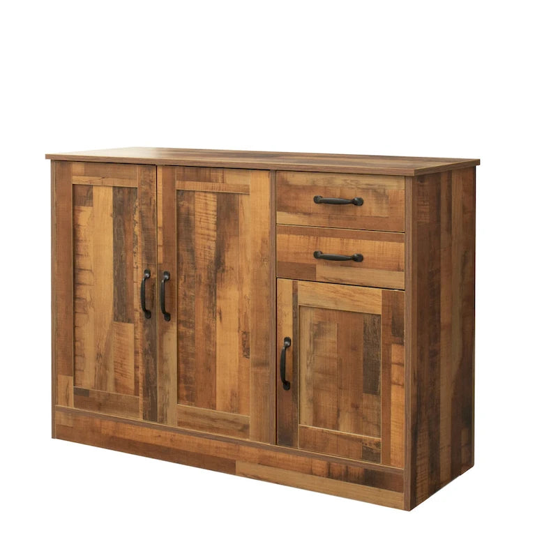 Modern Wood Buffet Sideboard with 2 doors&1 Storage and 2drawers -Entryway Serving Storage Cabinet Doors-Dining Room Console