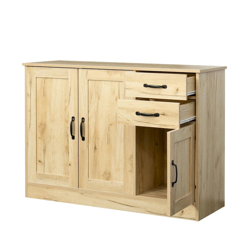 Modern Wood Buffet Sideboard with 2 doors&1 Storage and 2drawers -Entryway Serving Storage Cabinet Doors-Dining Room Console