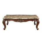 HomeRoots 34  Genuine Marble Free Form Coffee Table - 34