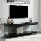 Takamura Modern 60-inch Glass 1-Shelf 1-Drawer TV Console by Strick & Bolton