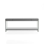 Takamura Modern 60-inch Glass 1-Shelf 1-Drawer TV Console by Strick & Bolton