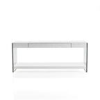 Takamura Modern 60-inch Glass 1-Shelf 1-Drawer TV Console by Strick & Bolton