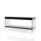 Takamura Modern 60-inch Glass 1-Shelf 1-Drawer TV Console by Strick & Bolton