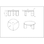 Somette Helida Sintered Stone Top Cocktail Table