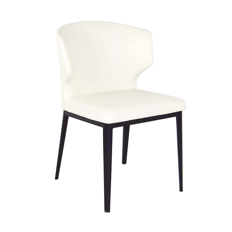 Cabo Mid-century Modern Faux Leather Wingback Dining Chair