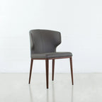 Cabo Mid-century Modern Faux Leather Wingback Dining Chair