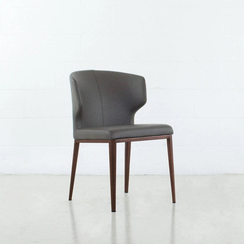 Cabo Mid-century Modern Faux Leather Wingback Dining Chair