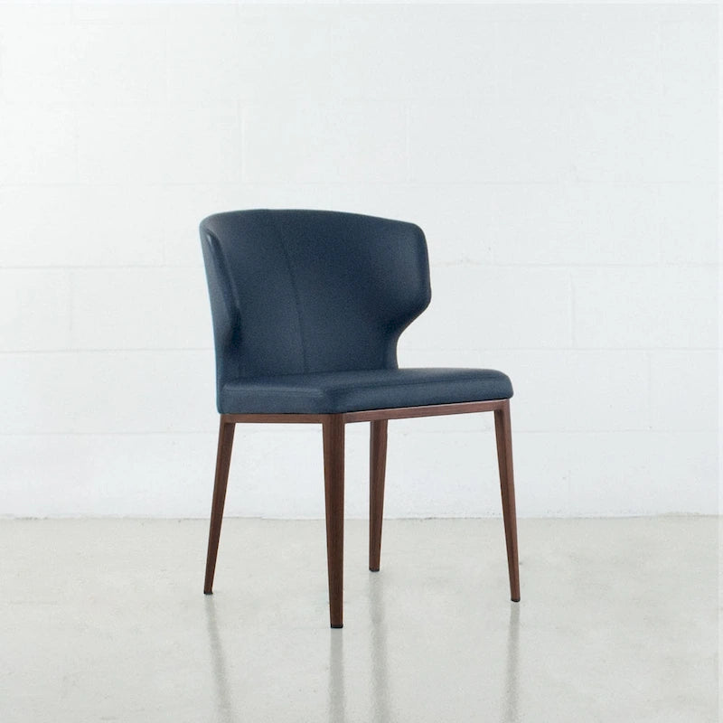 Cabo Mid-century Modern Faux Leather Wingback Dining Chair