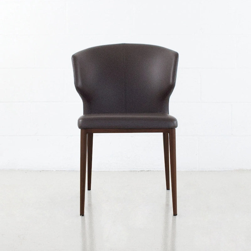 Cabo Mid-century Modern Faux Leather Wingback Dining Chair